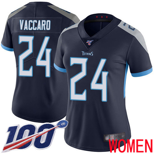 Tennessee Titans Limited Navy Blue Women Kenny Vaccaro Home Jersey NFL Football #24 100th Season Vapor Untouchable->tennessee titans->NFL Jersey